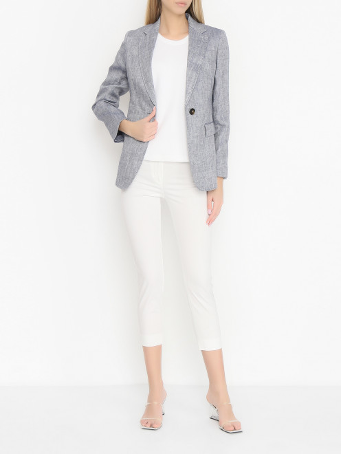 Зауженные брюки из хлопка Weekend Max Mara - МодельОбщийВид