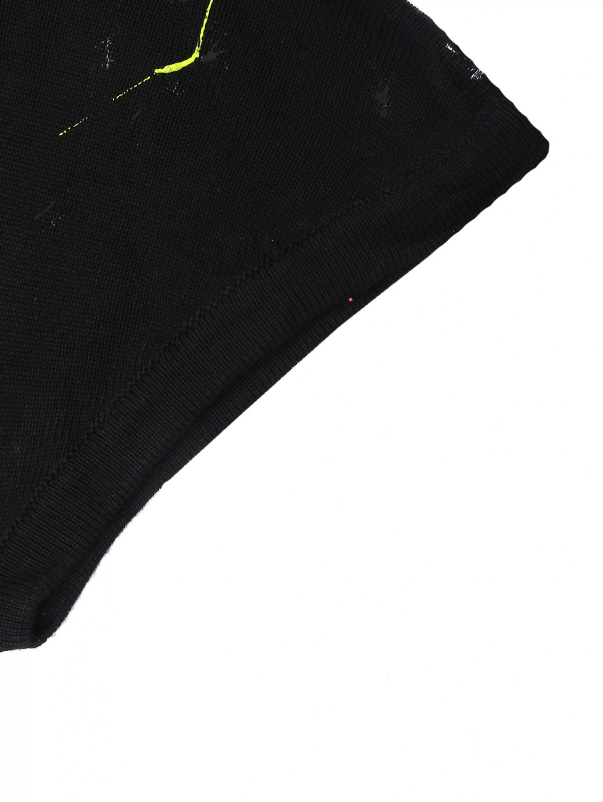 Трикотажное платье из вискозы с узором Shade  –  Деталь1  – Цвет:  Черный