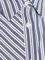 Рубашка из хлопка свободного кроя с узором "полоска" Persona by Marina Rinaldi  –  Деталь