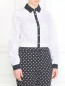 Рубашка из хлопка с контрастными вставками Marina Rinaldi  –  Модель Верх-Низ