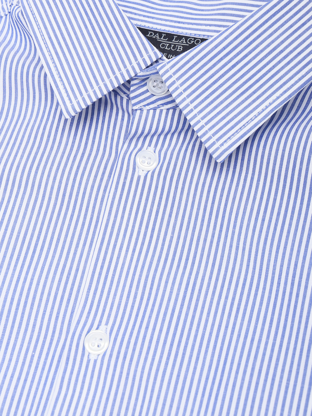 Рубашка из хлопка с узором полоска Dal Lago  –  Деталь  – Цвет:  Узор