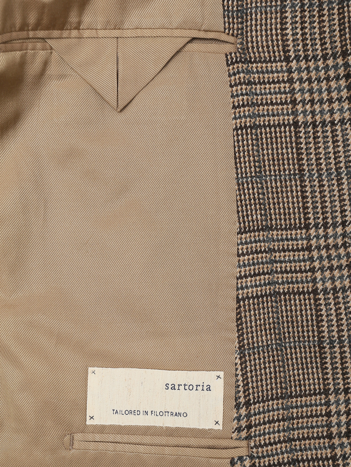 Пиджак из шерсти с узором гусиная лапка LARDINI  –  Деталь2  – Цвет:  Коричневый