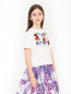 Хлопковая футболка с узором Dolce & Gabbana  –  МодельВерхНиз