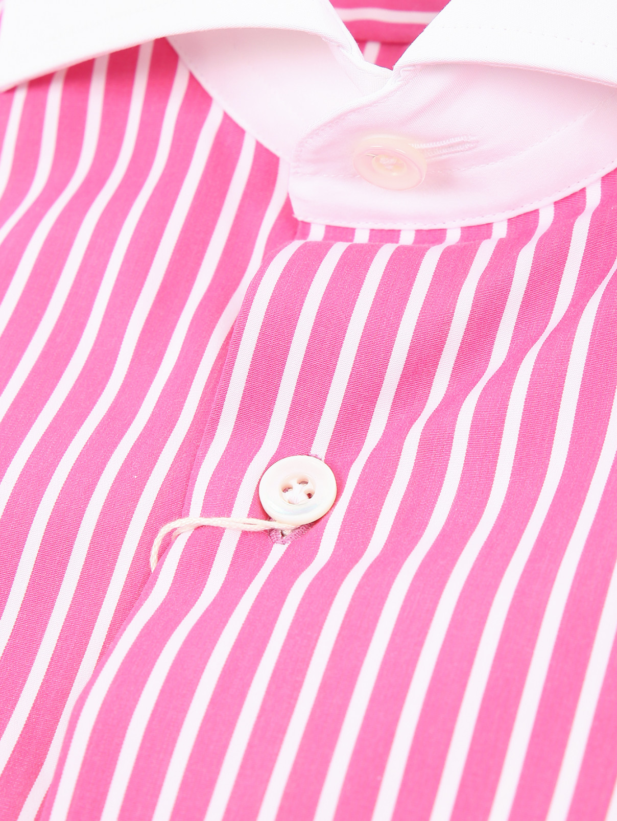 Рубашка из хлопка с узором "полоска" Andrew Duck  –  Деталь  – Цвет:  Розовый