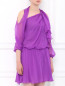 Платье из шелка с открытыми плечами Alberta Ferretti  –  Модель Верх-Низ