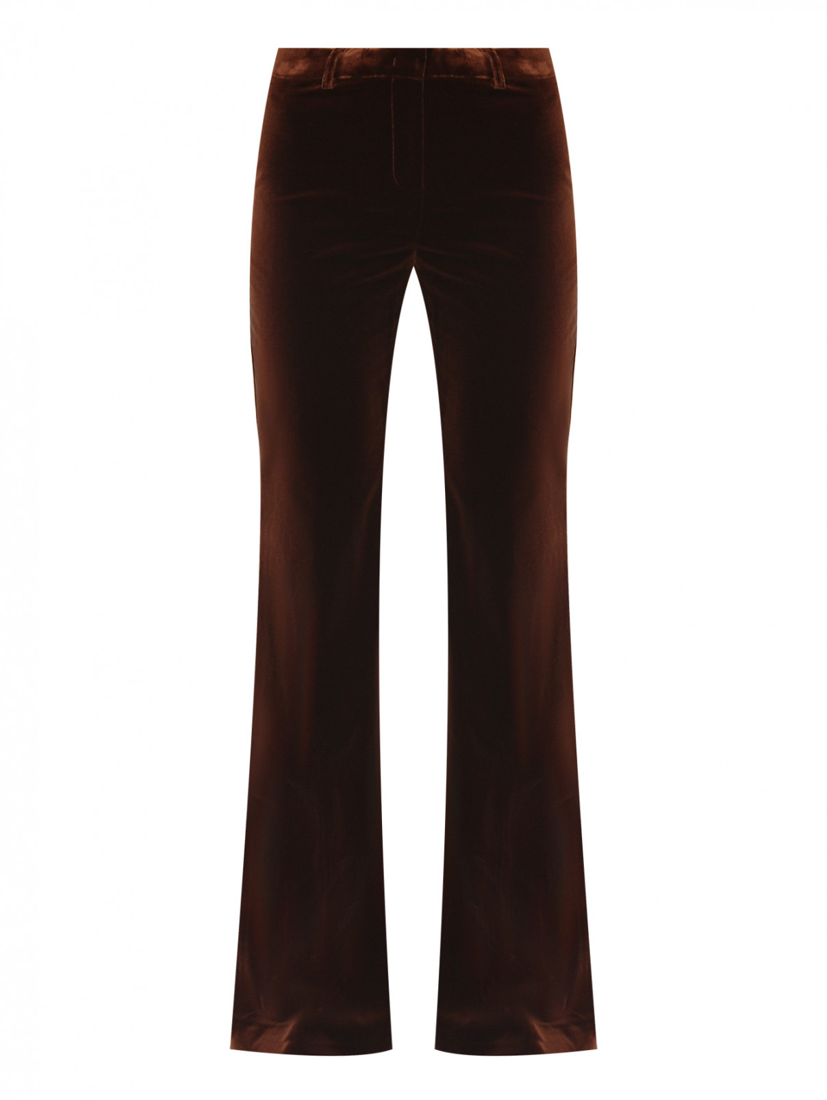 Бархатные брюки-клеш Etro  –  Общий вид  – Цвет:  Коричневый
