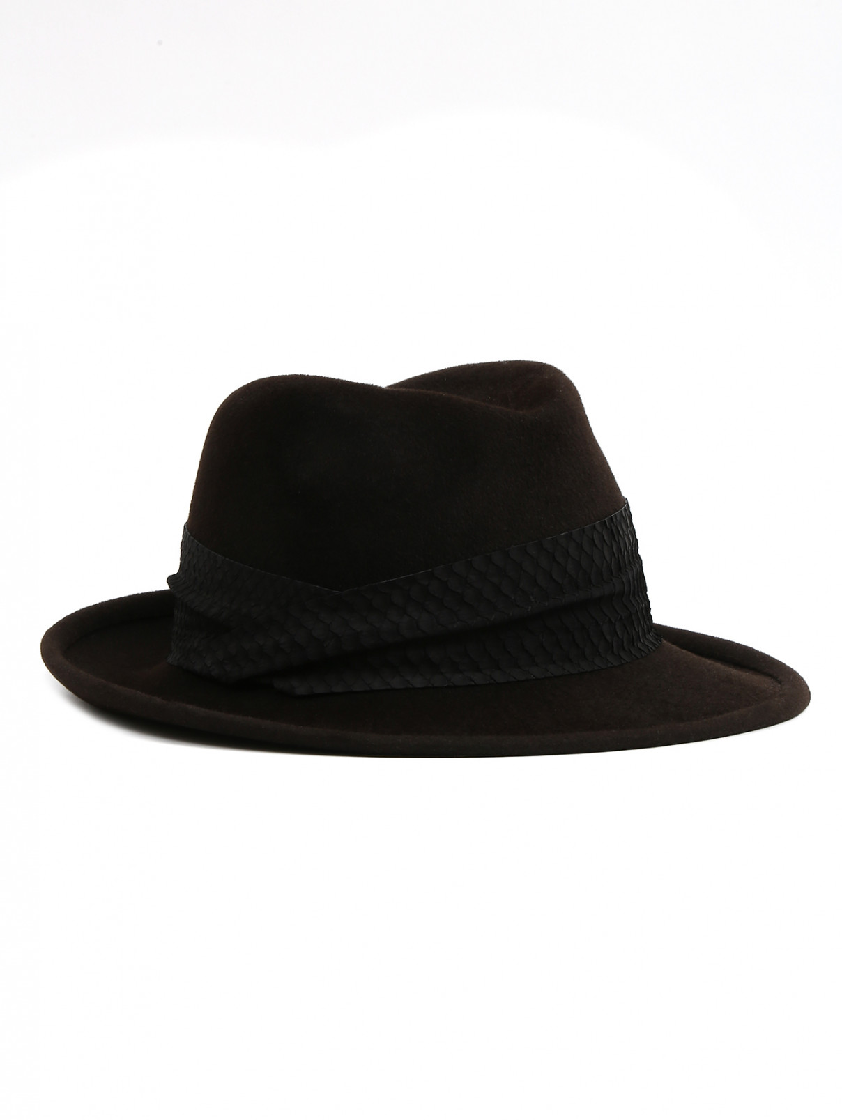 Шляпа из шерсти с круглыми полями Marni  –  Общий вид  – Цвет:  Коричневый