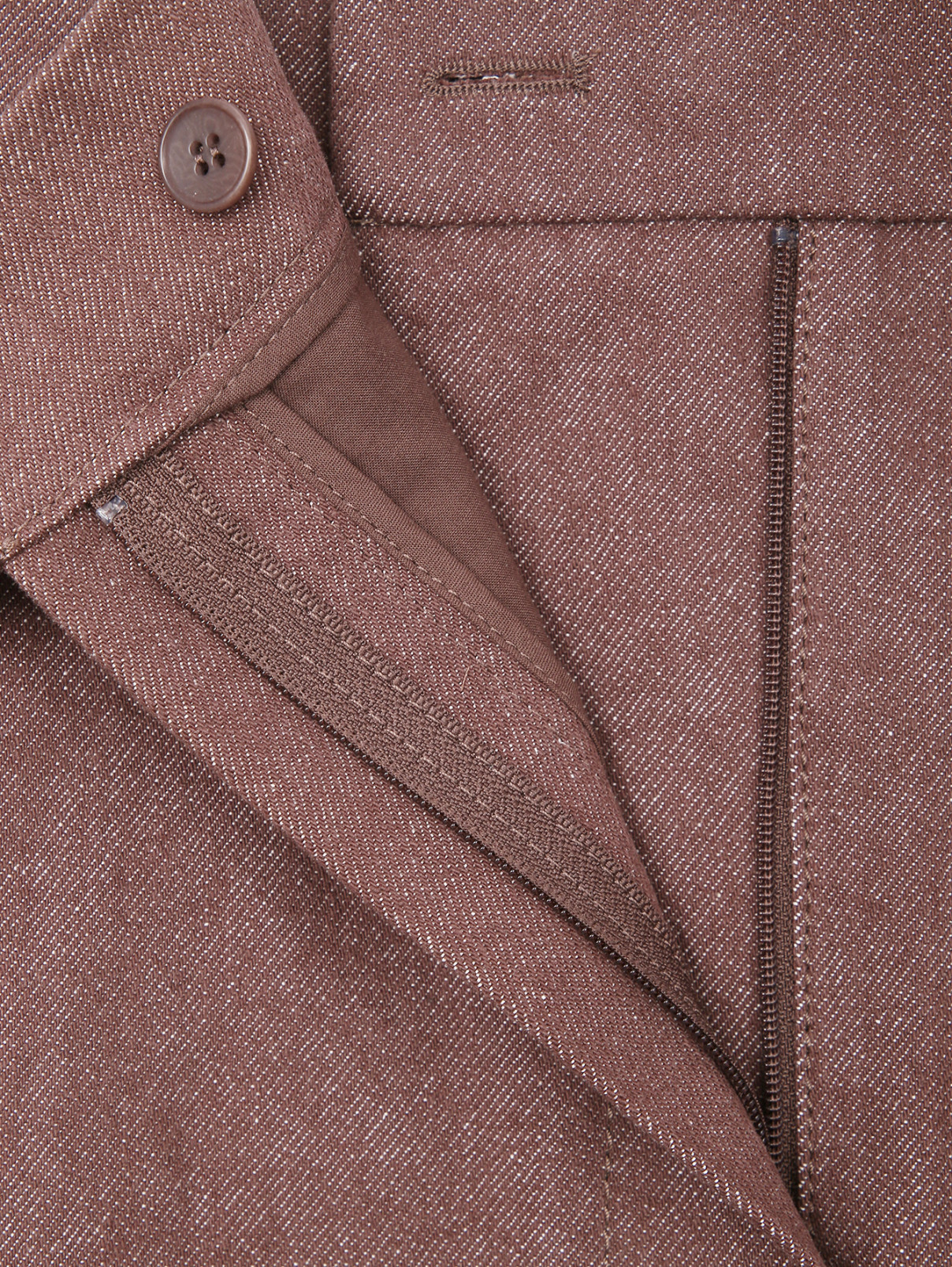 Юбка-макси из плотного хлопка Max Mara  –  Деталь  – Цвет:  Коричневый