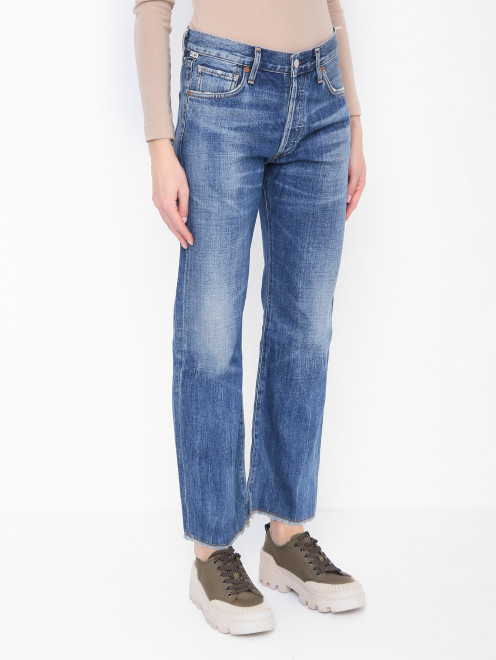 Прямые джинсы с высокой посадкой - МодельВерхНиз