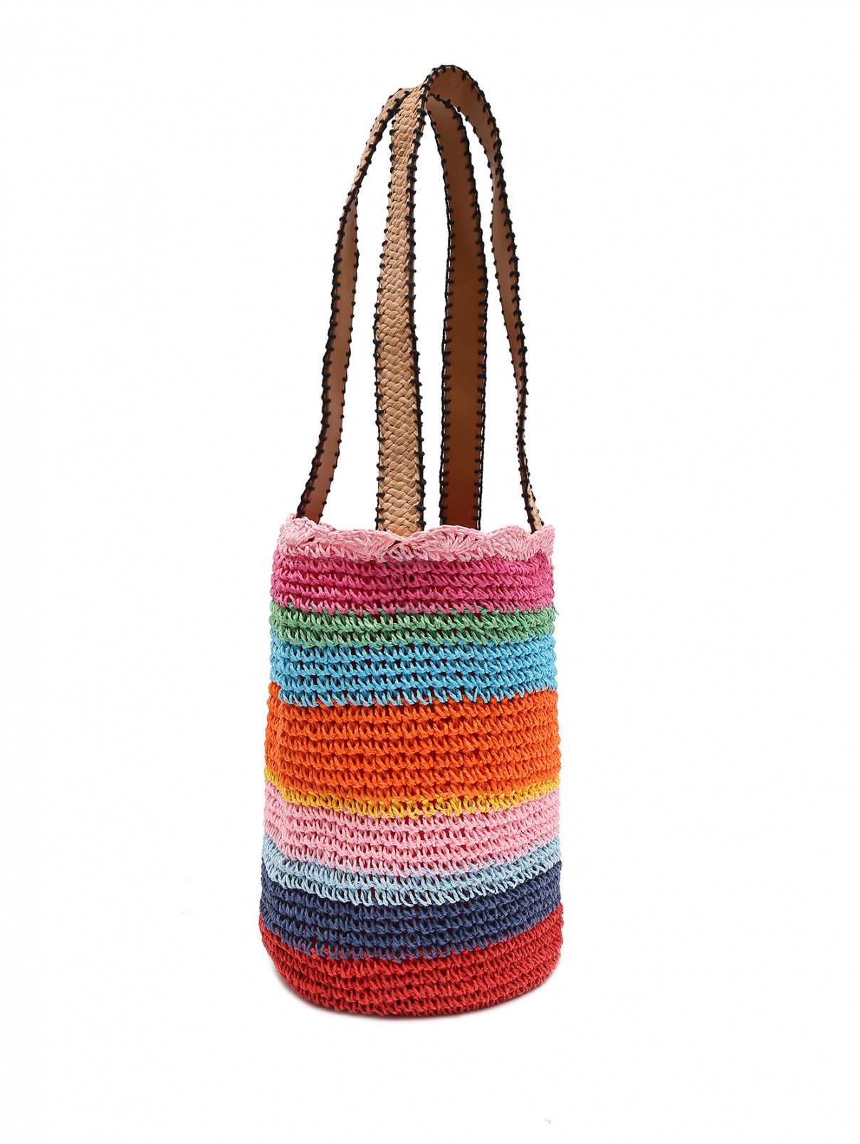 Плетеная сумка с узором Max&Co  –  Обтравка1  – Цвет:  Мультиколор