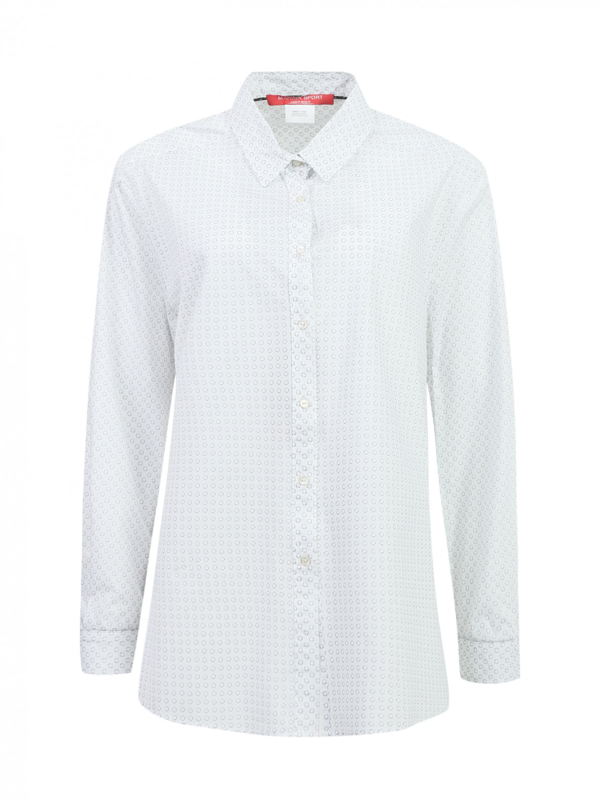 Рубашка из хлопка с узором Marina Sport  –  Общий вид  – Цвет:  Узор