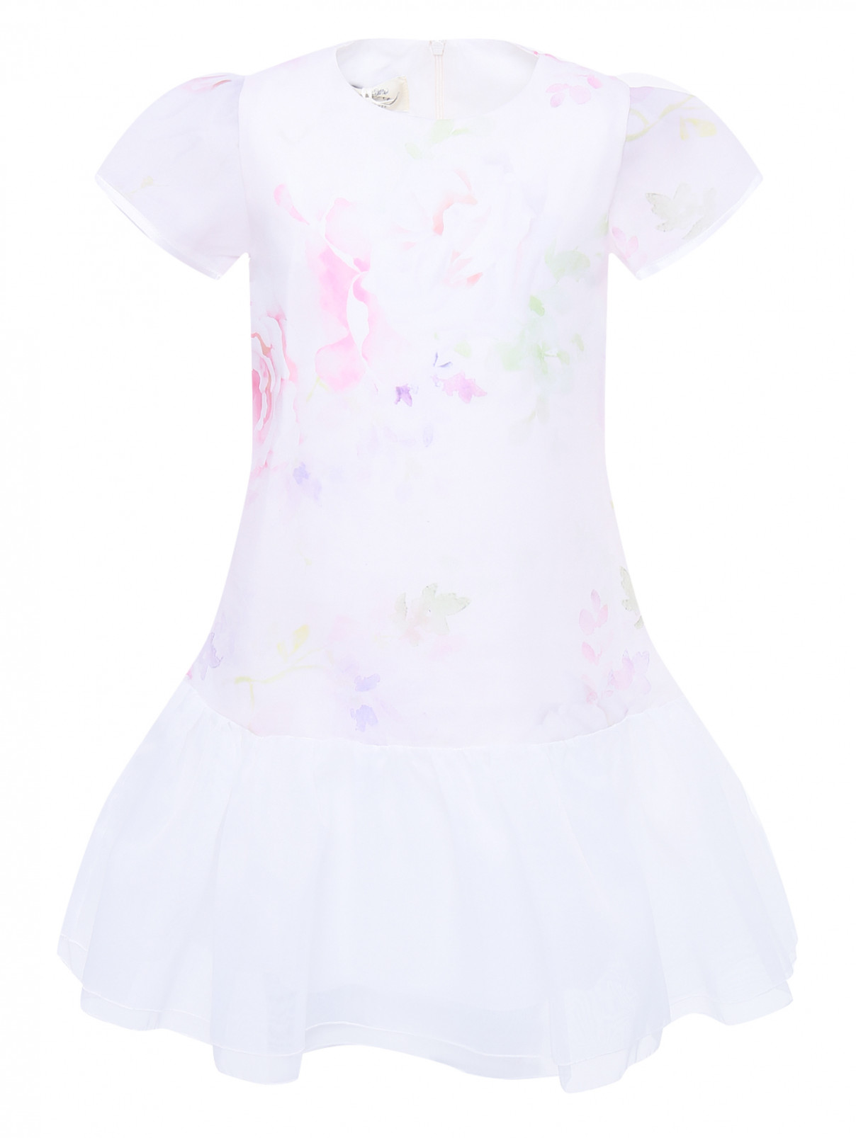 Платье-мини с цветочным узором Caf  –  Общий вид  – Цвет:  Мультиколор