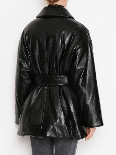 Куртка из эко-кожи на пуговицах  - МодельВерхНиз1