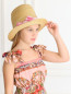 Шляпа из соломы с контрастным бантиком MiMiSol  –  Модель Общий вид