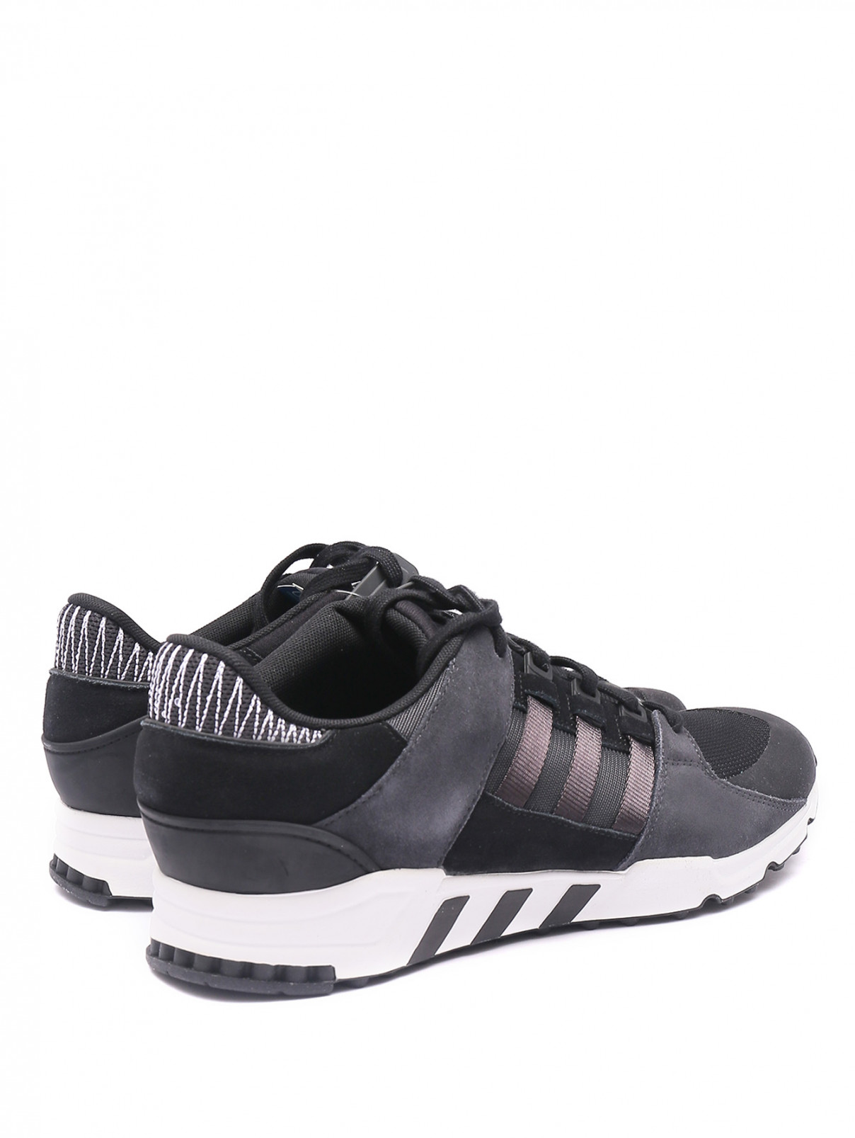 Комбинированные кроссовки на контрастной подошве Adidas Originals  –  Обтравка2  – Цвет:  Черный