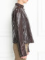 Куртка из фактурной кожи с декоративными пуговицами Iceberg  –  МодельВерхНиз2