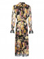 Платье-макси из вискозы с цветочным узором Luisa Spagnoli  –  Общий вид