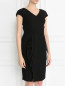 Платье-футляр из шерсти с V-образным вырезом Moschino Boutique  –  Модель Верх-Низ