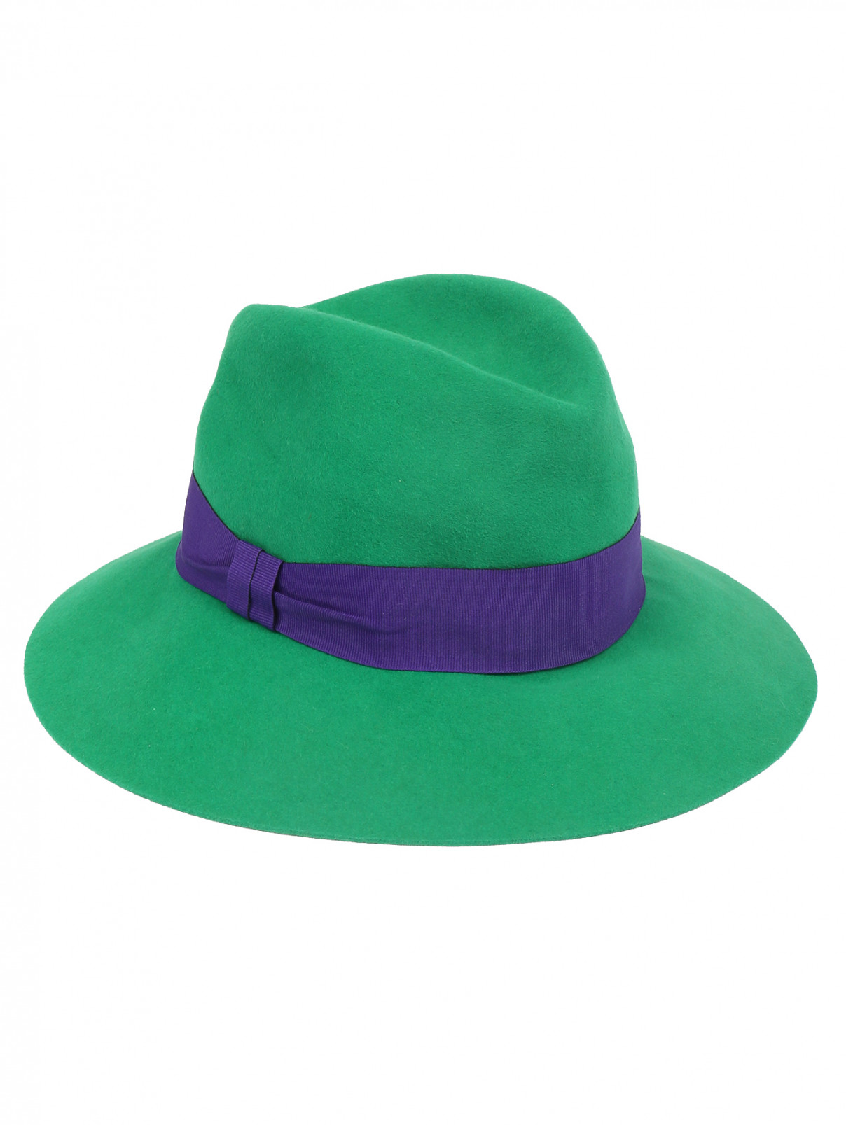Шляпа из шерсти с контрастной отделкой El Dorado Hats  –  Общий вид  – Цвет:  Зеленый
