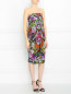 Платье-футляр из шелка с абстрактным узором Jean Paul Gaultier  –  Модель Общий вид