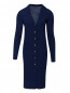 Платье-миди из шерсти фактурной вязки Mo&Co  –  Общий вид