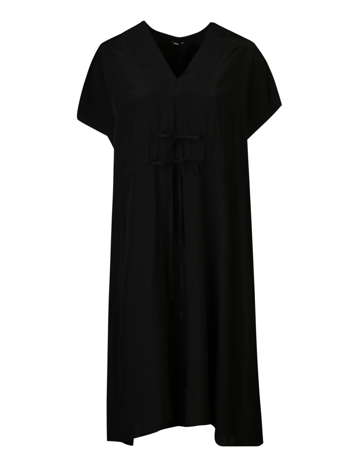 Платье миди свободного кроя Jil Sander Navy  –  Общий вид  – Цвет:  Черный