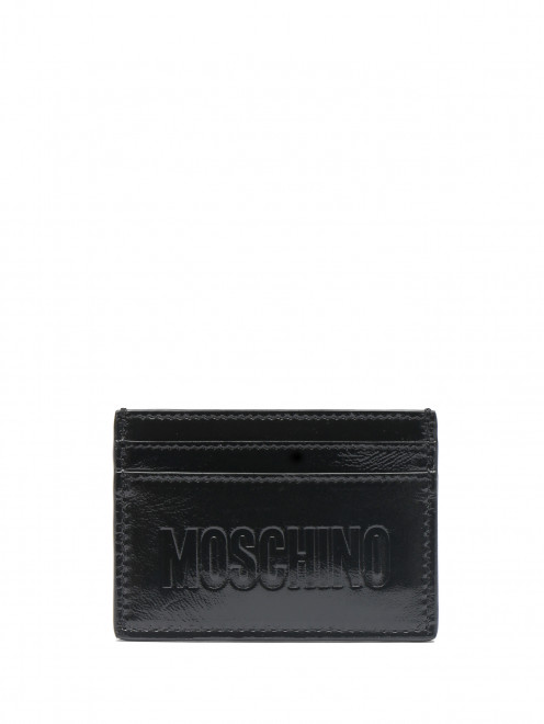 Кошелек для карт из лаковой кожи с логотипом  Moschino - Общий вид
