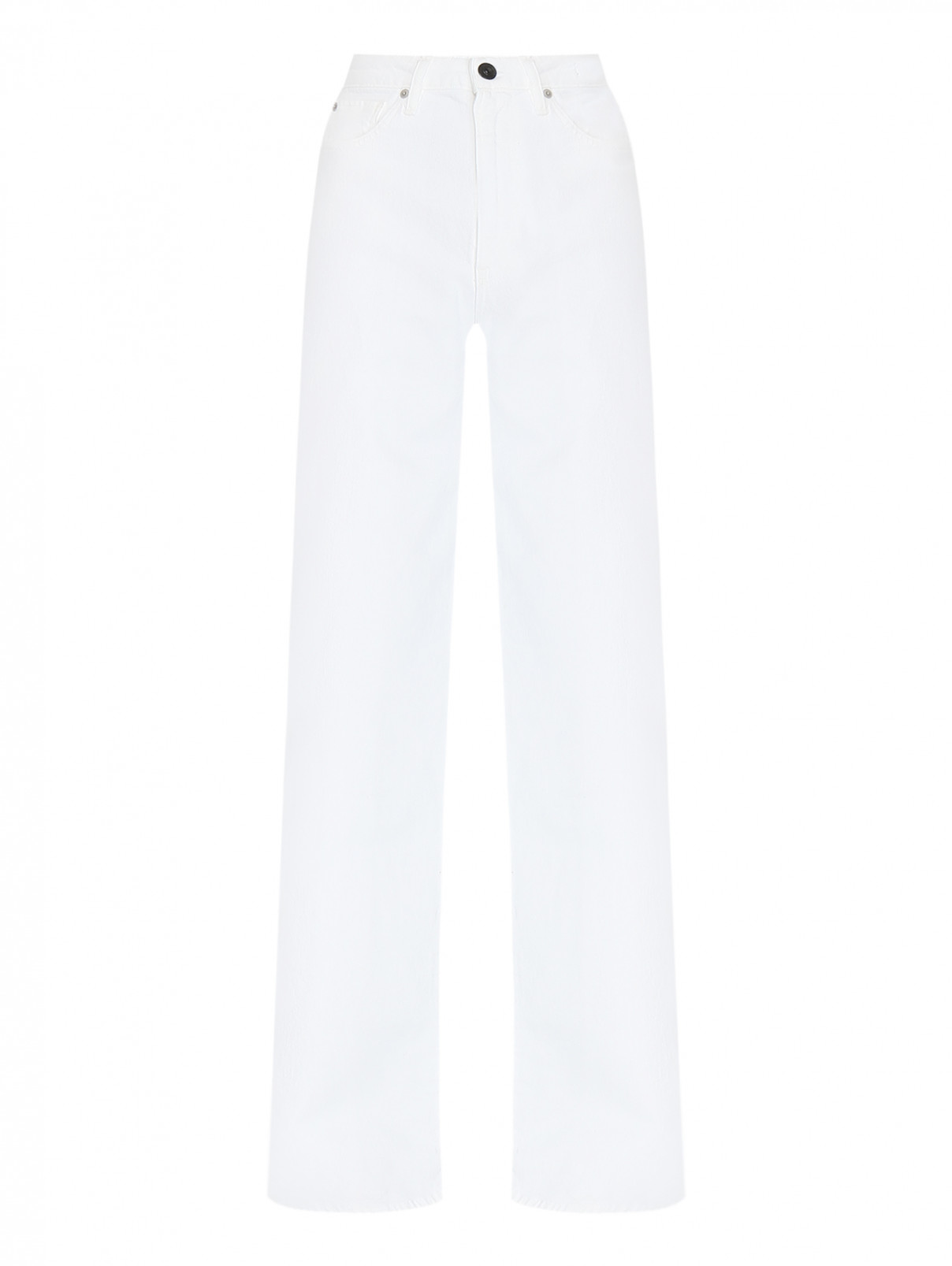 Широкие джинсы из смешанного хлопка 3x1  –  Общий вид  – Цвет:  Белый