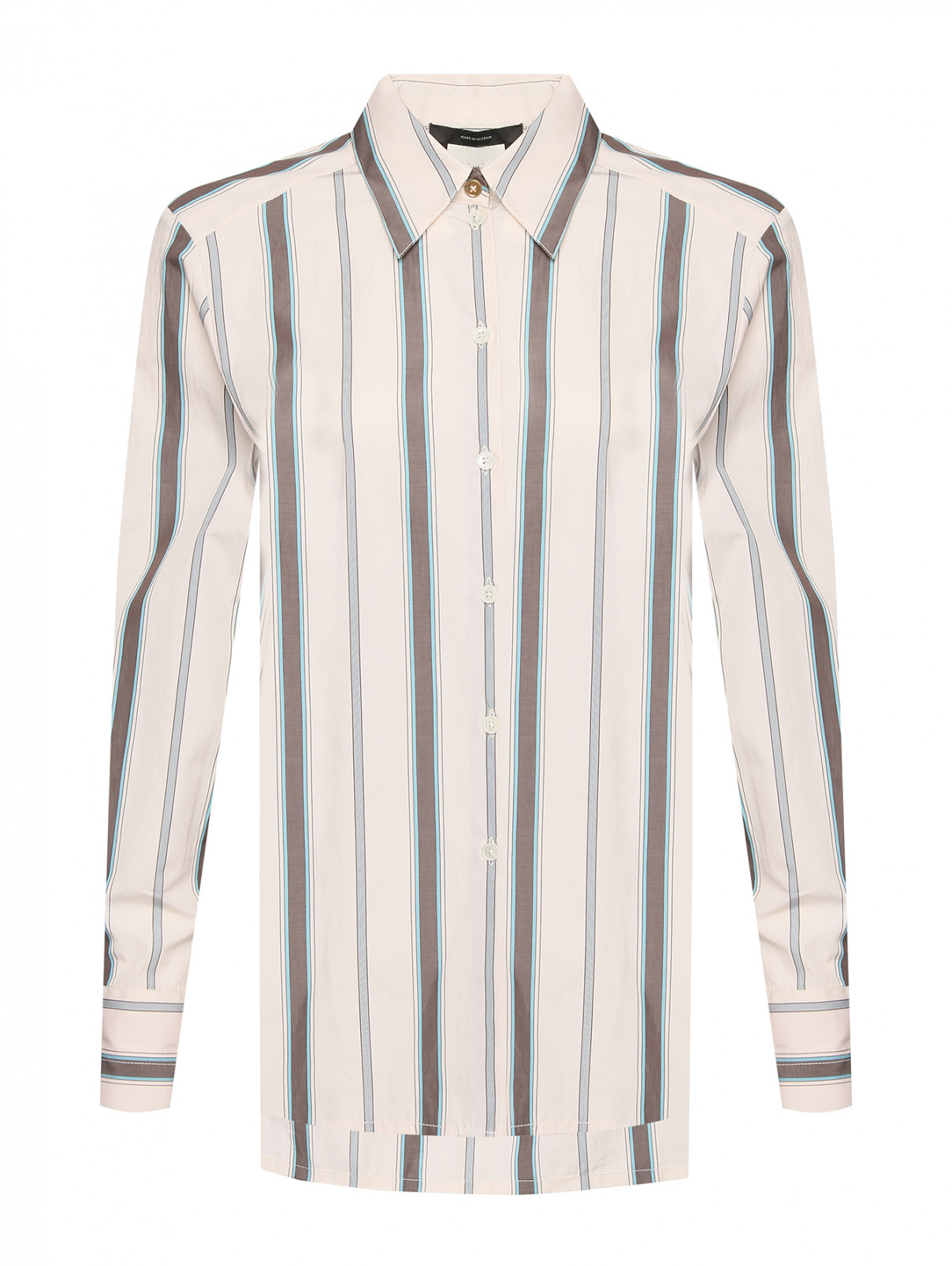 Рубашка из хлопка в полоску Paul Smith  –  Общий вид  – Цвет:  Узор