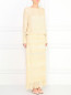 Трикотажное платье-макси фактурной вязки Lil pour l'Autre  –  Модель Общий вид