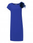 Платье прямого кроя декорированное перьями Yves Salomon  –  Общий вид