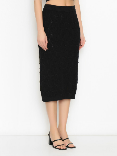 Юбка прямого кроя из хлопка Max Mara - МодельВерхНиз