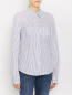 Рубашка из хлопка с узором полоска Moschino  –  МодельВерхНиз