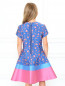 Платье с узором и контрастными вставками MiMiSol  –  Модель Верх-Низ1