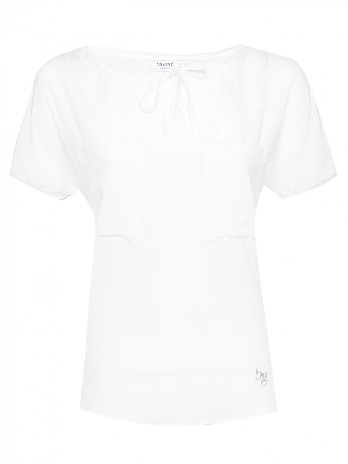 Блуза однотонная с карманами Blugirl  –  Общий вид
