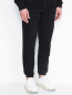 Трикотажные брюки из хлопка с контрастной отделкой Moschino Underwear  –  МодельВерхНиз