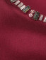 Платье из шелка с аппликацией и узором с рукавами в комплекте Marina Rinaldi  –  Деталь