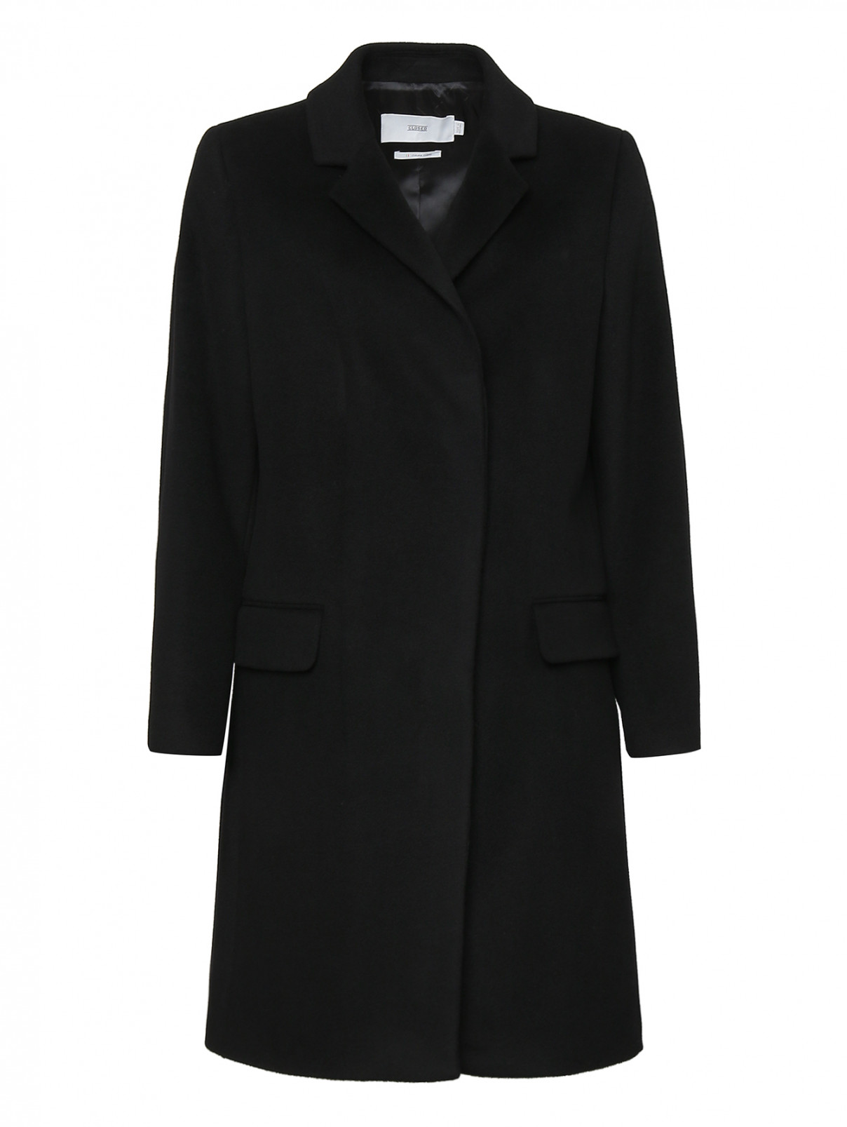 Пальто из шерсти и кашемира CLOSED  –  Общий вид  – Цвет:  Черный