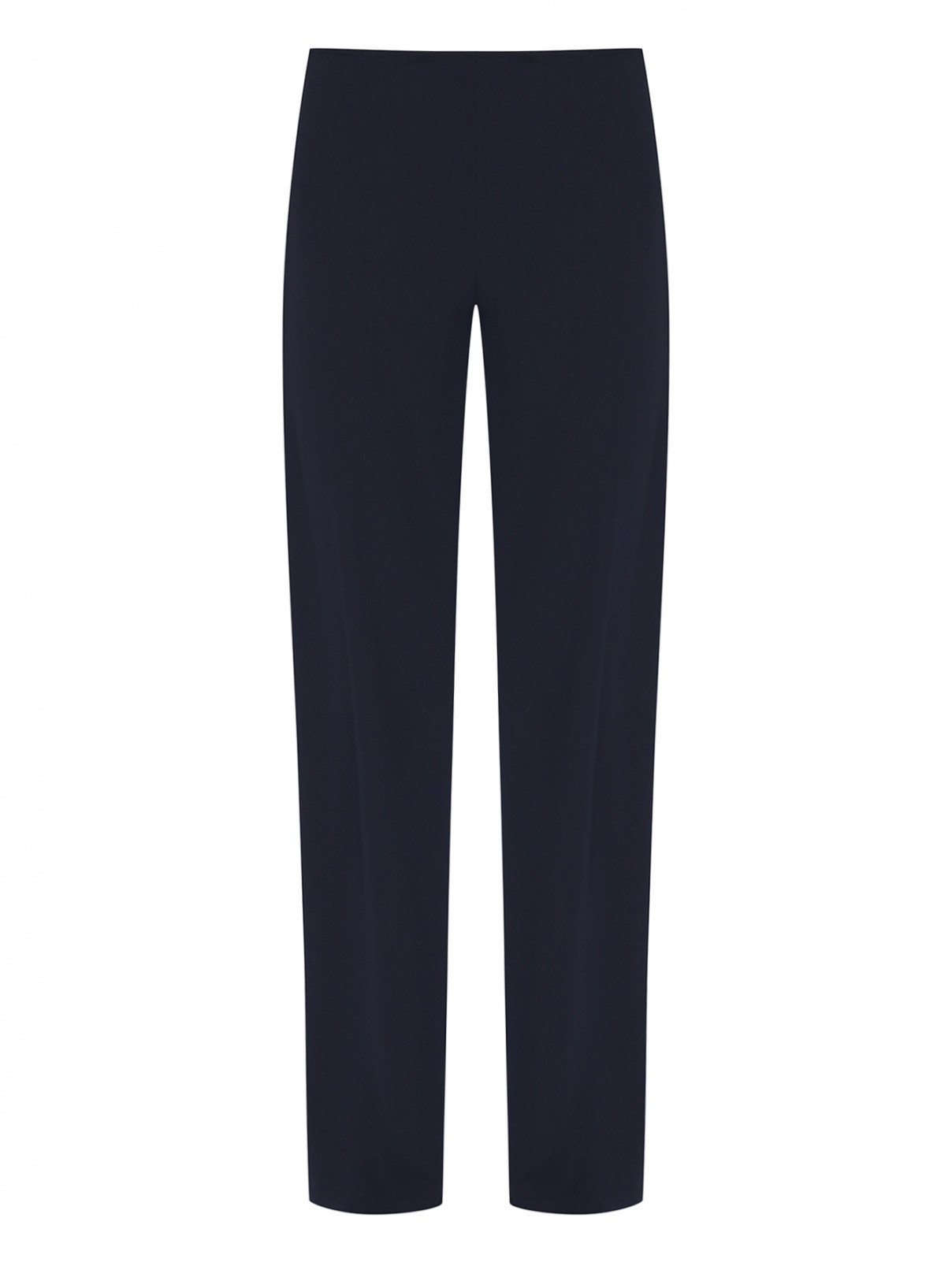 Однотонные брюки на молнии Luisa Spagnoli  –  Общий вид  – Цвет:  Синий