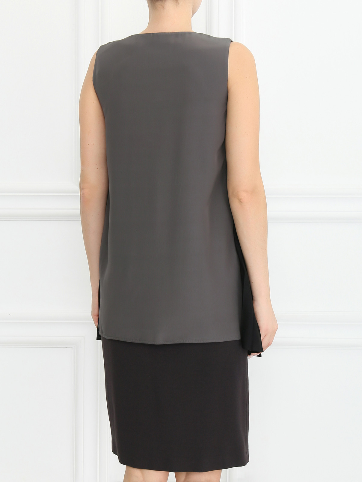 Платье-миди декорированное плиссировкой Maurizio Pecoraro  –  Модель Верх-Низ1  – Цвет:  Черный