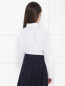 Блуза из хлопка с жабо Aletta Couture  –  МодельВерхНиз1