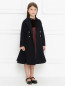 Пальто из шерсти с декоративными пуговицами Ermanno Scervino Junior  –  Модель Общий вид