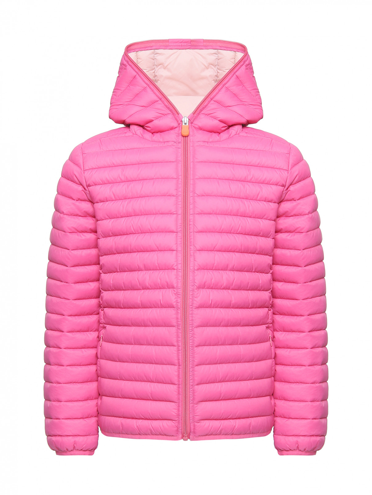 Утепленная куртка с капюшоном Save the Duck  –  Общий вид  – Цвет:  Розовый