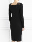 Платье из хлопка с кружевными вставками Donna Karan  –  Модель Верх-Низ1