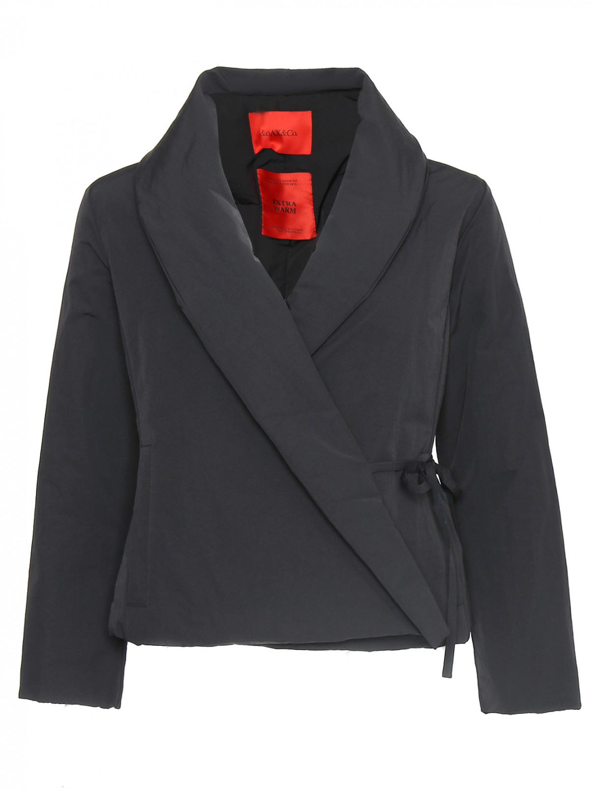 Укороченная куртка с карманами Max&Co  –  Общий вид  – Цвет:  Черный