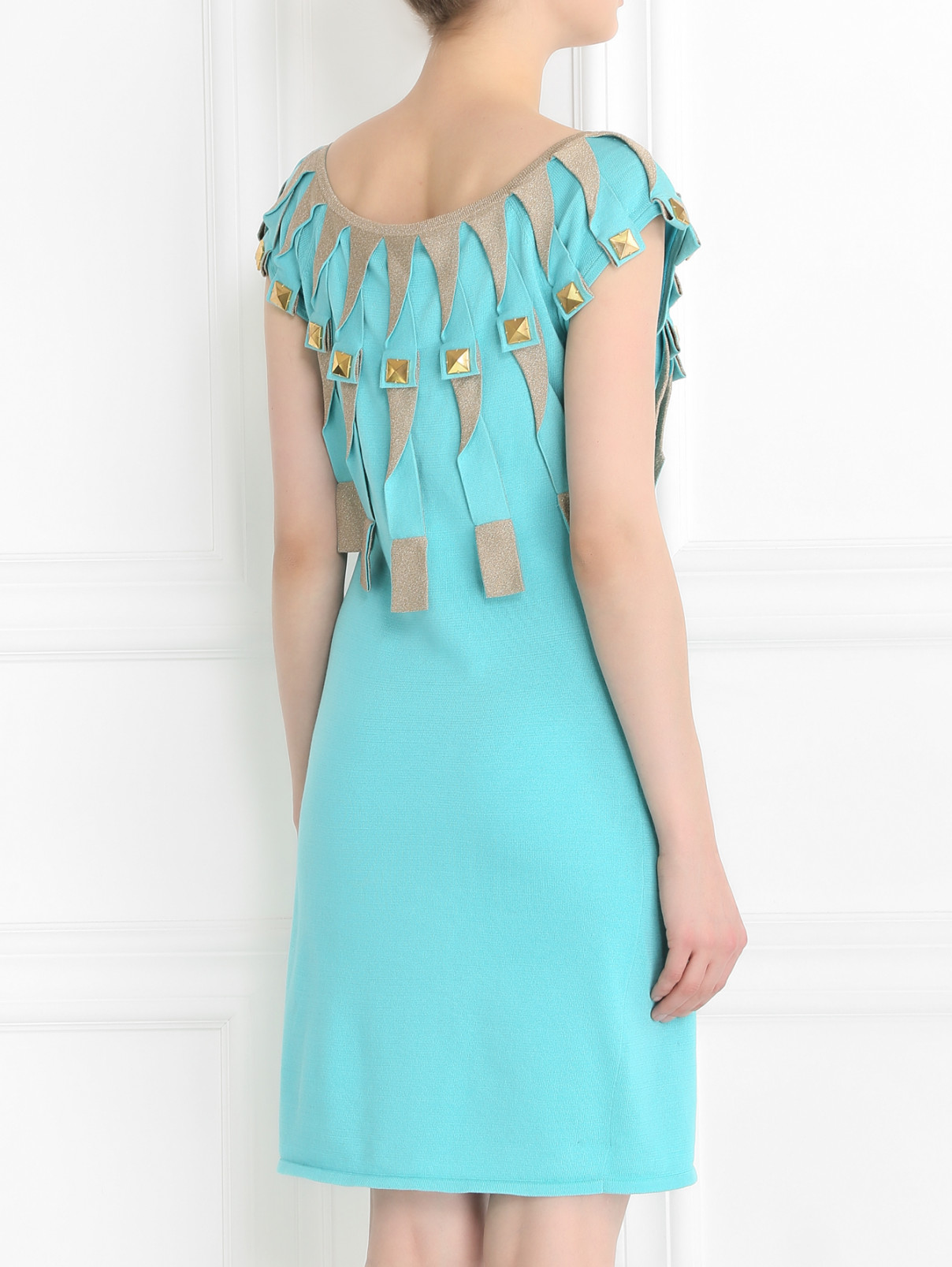 Платье-мини с декором Temperley London  –  Модель Верх-Низ1  – Цвет:  Синий