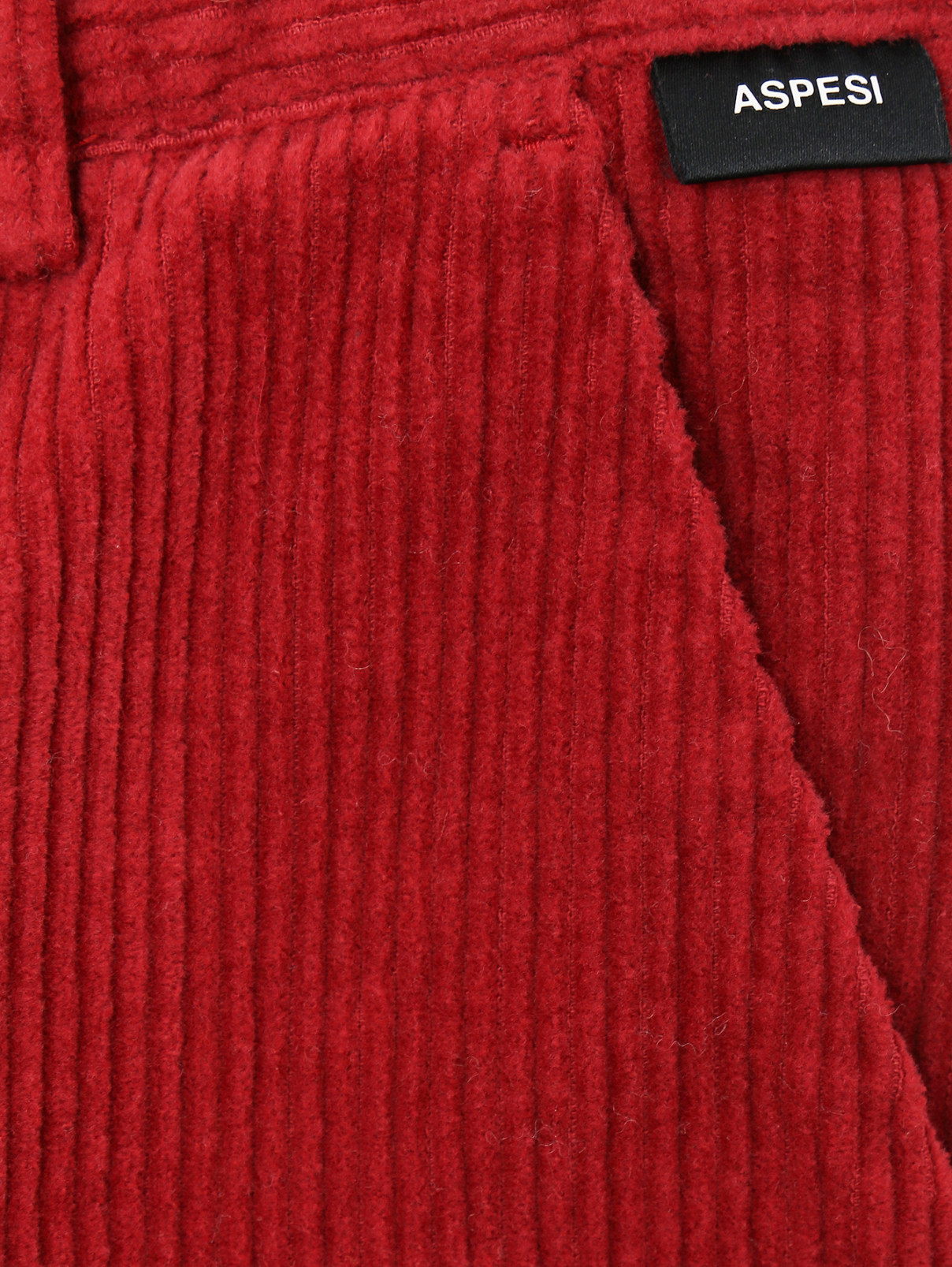 Брюки из крупного вельвета с карманами Aspesi  –  Деталь1  – Цвет:  Красный