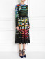 Платье-миди из шелка с цветочным узором Mary Katrantzou  –  Модель Верх-Низ