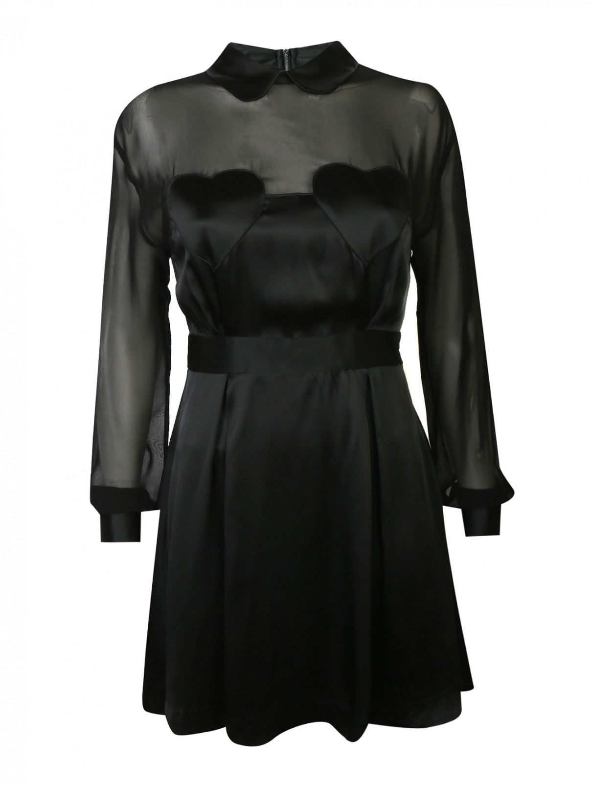 Платье-мини расклешенного кроя Love Moschino  –  Общий вид  – Цвет:  Черный