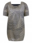 Платье-мини из шелка с узором "полоска" Max&Co  –  Общий вид